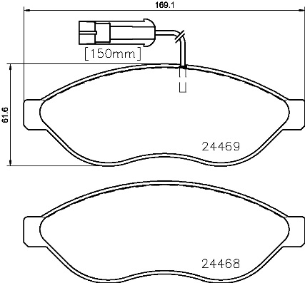 A.B.S. P 23 143 BREMBO Bremsbelagsatz, Scheibenbremse